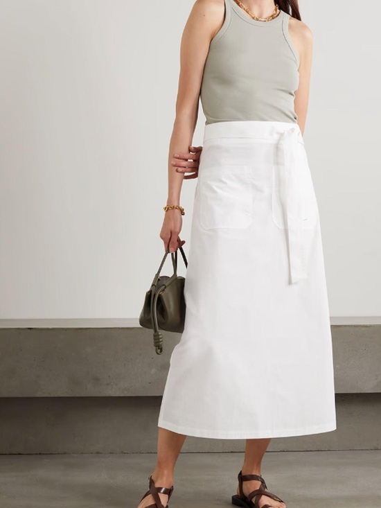 Toteme Dresses & Skirts - TOTEME Tie-Waist Midi Skirt in White